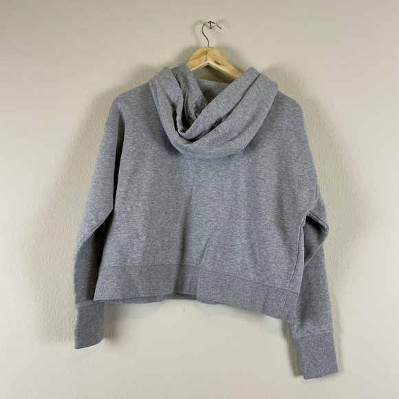 Calvin Klein Performance Hoodie Womens Size Small Cropped Light Wash Gray Hooded - Picture 9 of 12